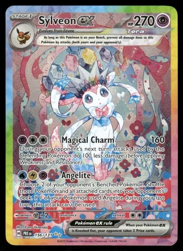 Pokemon Cards Sylveon ex 156/131 Prismatic Evolutions Holo NM