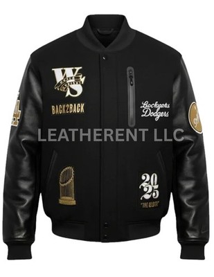Back To Back Dodgers World Series UNISEX Style Varsity Wool Jacket - ALL SIZES