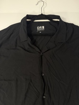 DR Essentials Black Button Shirt Size 3X Long Sleeve 