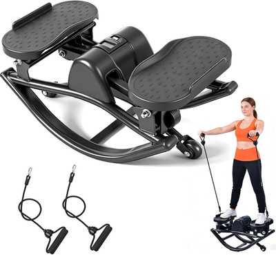 Rock Fitness Stepper, Portable Step Rocker Side to Side at Home, Aerobic Workout
