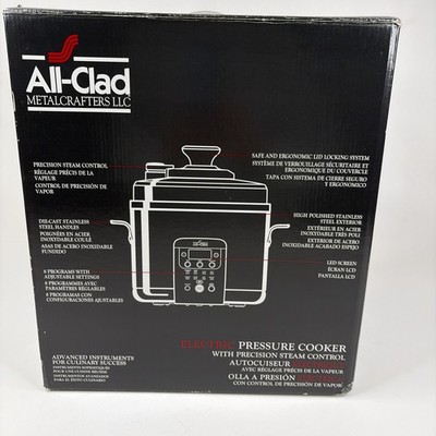 All-Clad EPC08 Electric Pressure Cooker Stainless Steel 6 Quart CZ720051 NEW