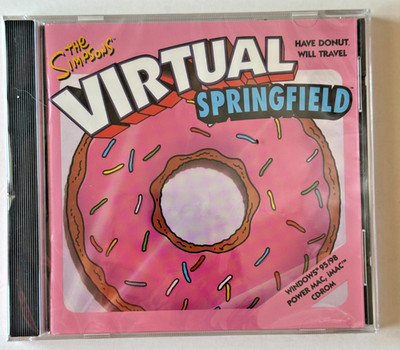 The Simpsons - Virtual Springfield CD-ROM (Mac/Windows) - Factory Sealed!