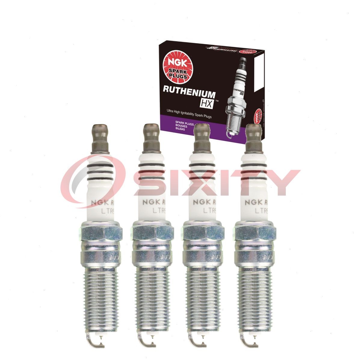4 pc NGK 90220 LTR5AHX Ruthenium HX Spark Plugs for Ignition Wire Secondary  wt