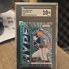 Panini 2024 Prizm Hype Brooks Lee #10 Green Pulsar /25 SGC 10 Rookie