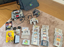 Nintendo N64 Console Bundle 19 games, expansion pack, memory cards case & more