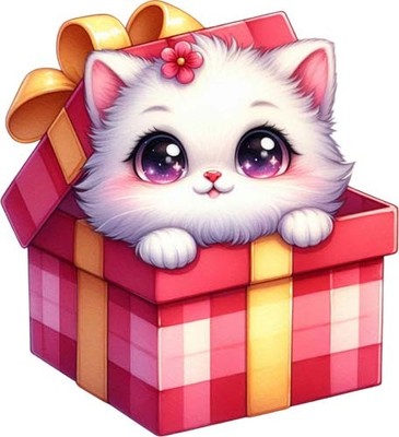 Bunte Baby Kätzchen Katze Wandkunst Schlafzimmer Laptop Vinyl Aufkleber Abziehbild 6 Größen