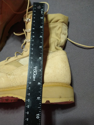 Bates Vibram Gor-tex Lace Up Boots Men 10.5 Beige Hiking  display picture 2