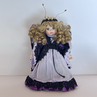 Marie Osmond Doll Madame Butterfly Beauty Bug Ball Purple Lilac Beaded Crown 10''