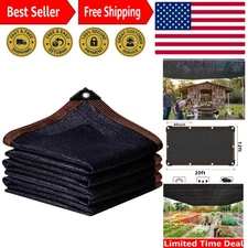 Lightweight 90% Shade Tarp 12x20 FT with Grommets - Ideal for Plants & Livestock