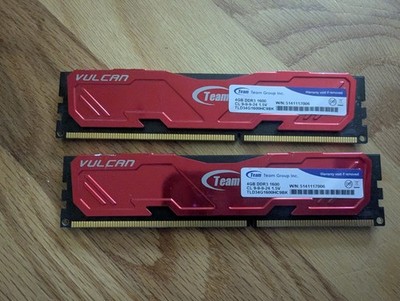 Team Group Vulcan  8GB DDR3 1600 Desktop RAM (2 4gb Dimms) Cl-9-9-9-24 Tested