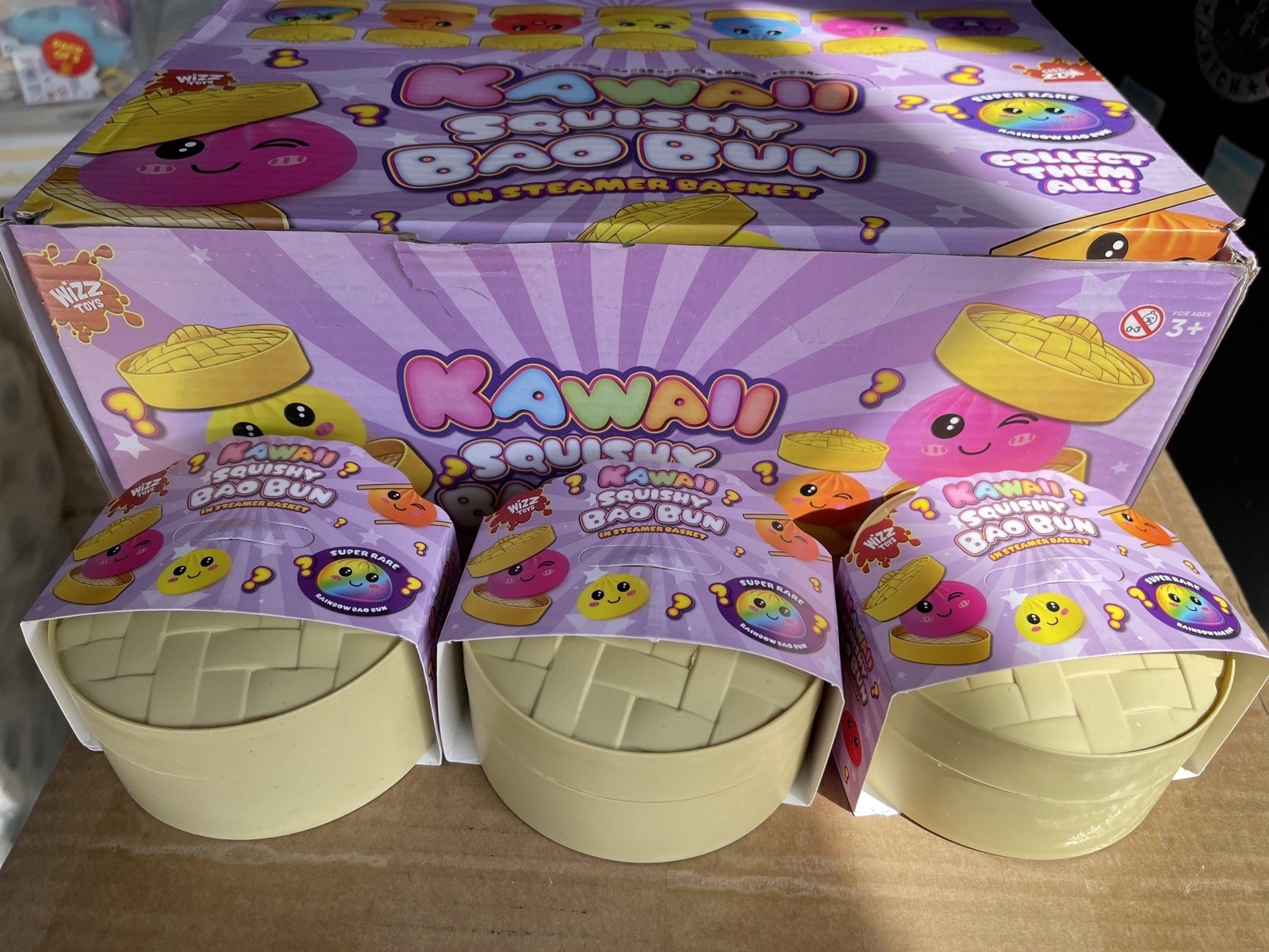 3x Super Rare Rainbow Squishy Bao Buns Collectible - Mystery Surprise