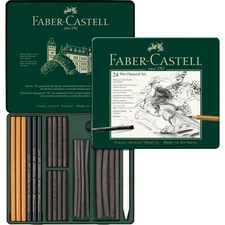 Faber-Castell Pitt Charcoal set tin of 24 112978