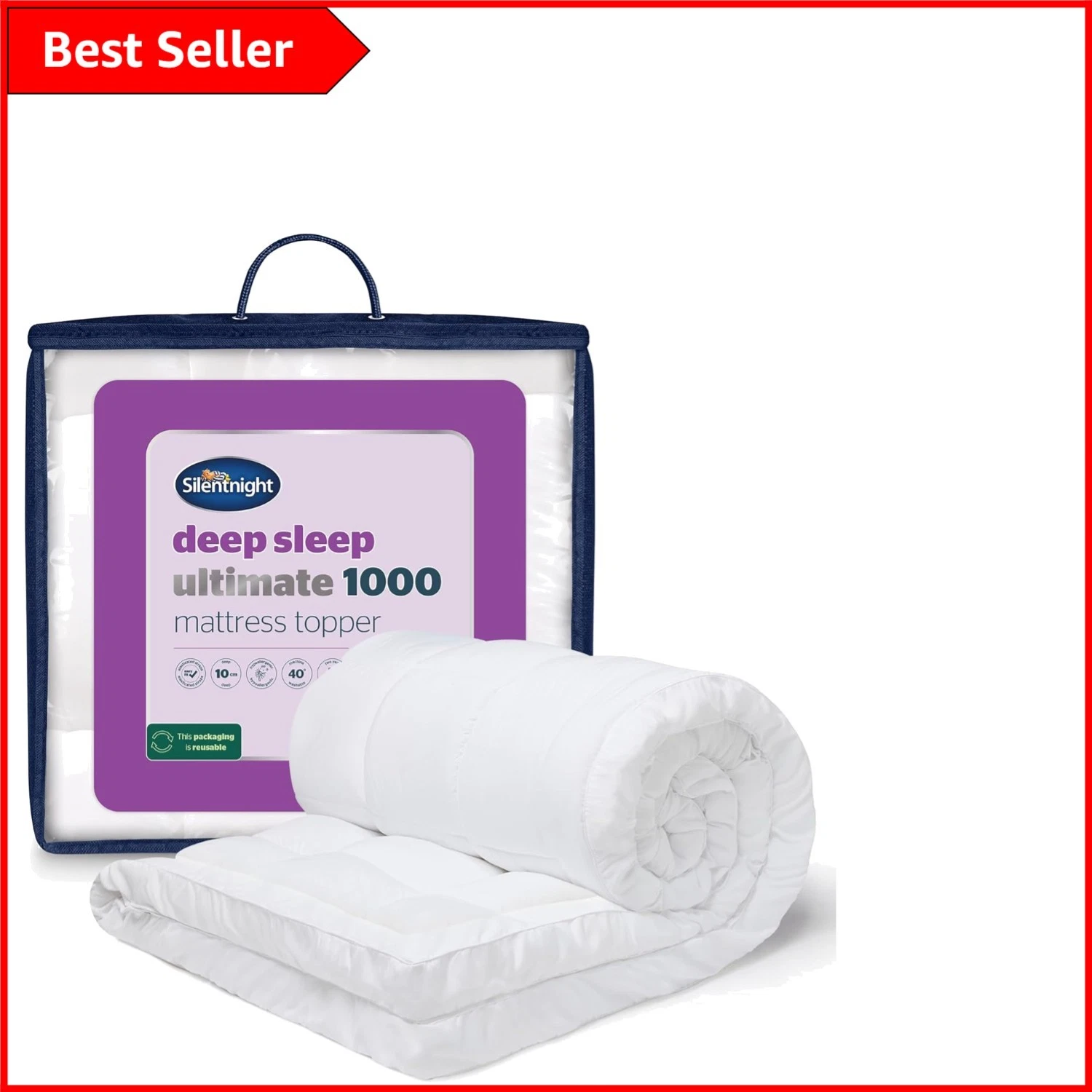 Ultimate Deep Sleep Super King Mattress Topper 10cm Luxury Hypoallergenic Pad