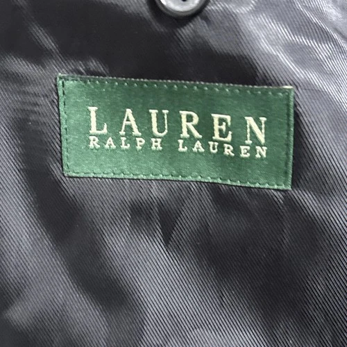 Lauren Ralph Lauren Coat Mens 40R Gray Wool Herringbone Overcoat Classic Jake image 9