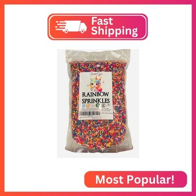RAINBOW SPRINKLES 6lbs; Dairy Free, Gluten-free, Egg Free, Vegan, Nuts Free, Kos