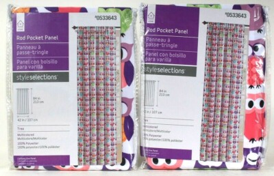 2 Count Home Styleselections 0533643 Trea 42'' X 84'' Polyester Rod Pocket Panel