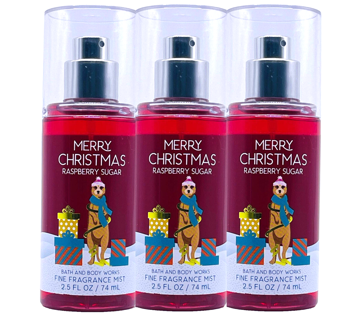 BATH BODY WORKS MERRY CHRISTMAS RASPBERRY SUGAR FINE FRAGRANCE