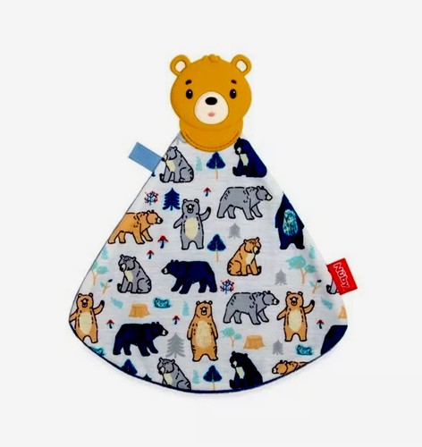 NEW - Nuby Teething Blankie with Silicone Bear Teether (Blue with Bears) - Picture 3 of 4