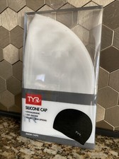 TYR Wrinkle-Free Silicone Swim Cap White Adult Size - BRAND NEW UNOPENED