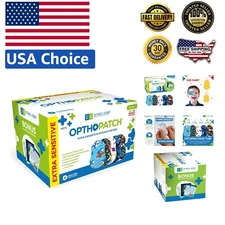 Breathable Kids Eye Patches – 100 Count, Fun Boys' Designs for Vision Therapy