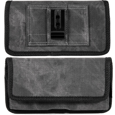 Phone Card Denim Belt Clip Pouch Case Holster For Samsung Galaxy A35 5G / S24 FE