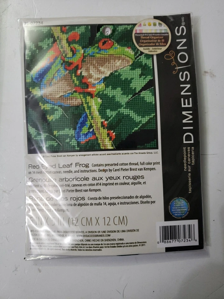 Dimensions Needlepoint Kit Red-Eyed Tree Frog - Image 2 of 3