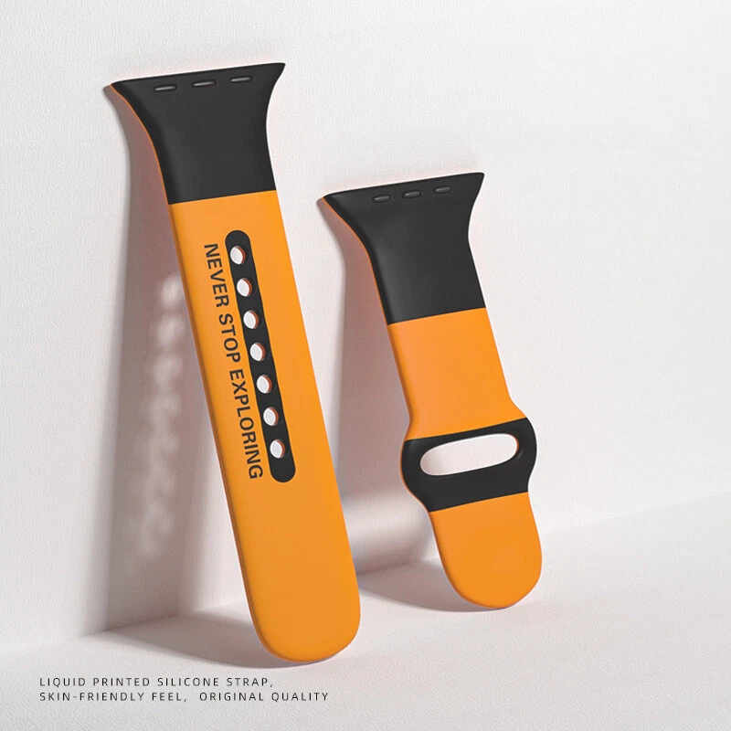 Correa Para Apple Watch Correa 44mm 40mm 45mm 41mm 42mm 38MM Silicona Lujo Watchba Foto 3 de 4