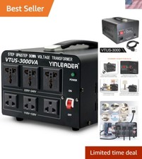 Voltage Converter Transformer 3000W Step Up Down 110V 220V Power Cord Safe