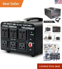 Voltage Converter Transformer 3000W Step Up Down 110V 220V Power Cord Safe