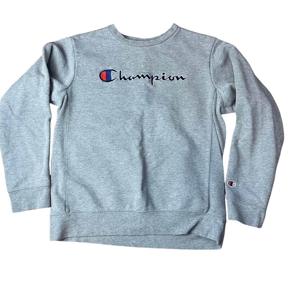 Champion Crewneck Sweatshirt Youth XL Gray | eBay