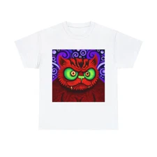 Adult Cat T Shirt Halloween Frankenstein Feline Spooky Holiday Art Tee Scary