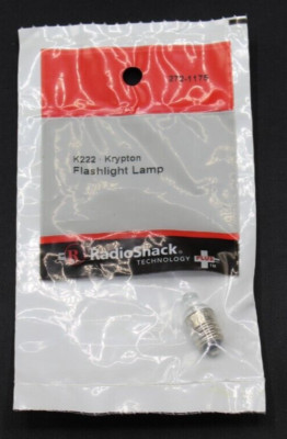 RADIOSHACK 272-1175 K222 Krypton Flashlight Lamp package of 1