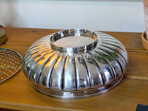 Massive Antique Sterling Silver Flower Centerpiece Flower Frog Vase - 911g - Picture 19 of 22