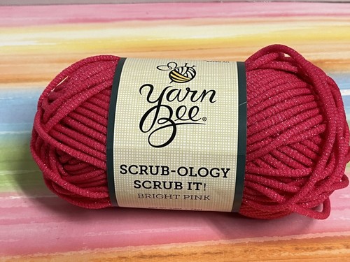 NEW skein Yarn Bee Scrub-ology Scrub It! yarn Bright Pink 08