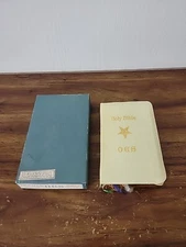 Masonic Order of the Eastern Star Vintage Holman Bible White w/ Box
