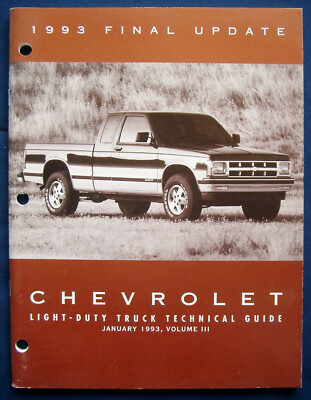 Prospekt brochure 1993 Chevrolet Light Duty Truck Technical Guide Vol.III (USA)