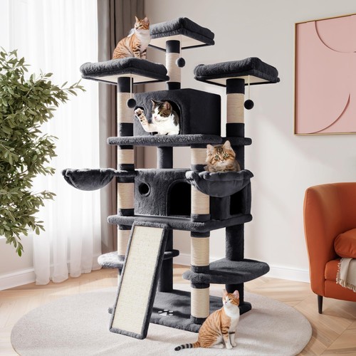 68 Inches MultiLevel Large Cat Tree for Large Cats/Big Cat Tower with