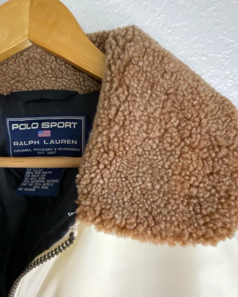 Vintage POLO SPORT Ralph Lauren Down Filled Flight Bomber Jacket