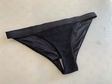 NWOT ONIA 'Leila' WS26124001 Textured Bikini Bottoms, Size L - Black - 95