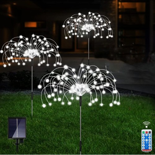 3 Pack Solar Fireworks Lights Outdoor Garden Party Xmas Fairy Wedding Lamp IP65 - Picture 10 of 15