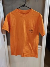 Men's Guy Harvey Boat Ss Orange TShirt Sz M GUC FAST SHIP