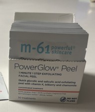 M-61 Powerglow Peel 1 Minute 1 Step Exfoliating Facial Peel 29 Treatments New