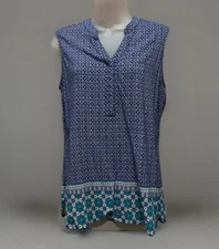 Talbots Women's   Ruffle Trim Shell Tank Top Blouse M