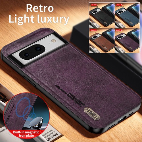 For Google Pixel 8/8 Pro 8a 7/7 Pro Magnetic Leather Shockproof Phone Case Cover - Picture 2 of 17