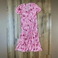 No Tags Lace Pink Overlay Duster Cottagecore Coquette Fairy Artsy Boho Feminine