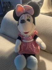 Vintage Disney Playskool Pink Polka-Dot Minnie Mouse 16" Plush Stuffed Toy 70135