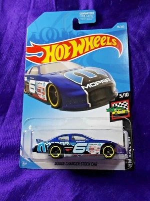 Hot Wheels Dodge Charger Stock Car HW Race Day #5/10 Die-Cast Rear Spoiler New