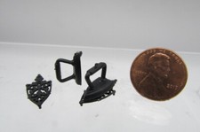 Dollhouse Miniature Chrysnbon Plastic Iron and Trivet Set of 2 CB2715