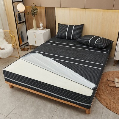 Six-Sided With Zipper Mattress Cover Protector Cover Full Fitted Sheet Bed Sheet