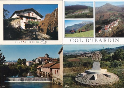 Lot de 100 cartes postales card 10x15cm 1960-2000 PAYS BASQUE divers ...